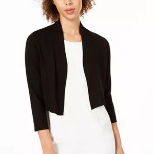 Calvin Klein Open Front Cropped Cardigan